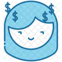 Greed Emoji Face Icon