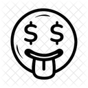 Greed Dollar Emoji  Icon