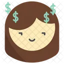 Greed Emoji Face Icon