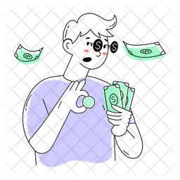 Greedy Person  Icon
