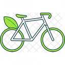 Green Bicycle Leaf Icon