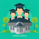 Green Campus Education Icon