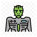 Green Alien Green Spaceship Icon