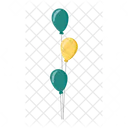 Green and yellow balloons  Icon