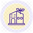 Green Building Design Line Icon Icon