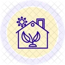 Green Building Line Icon Icon