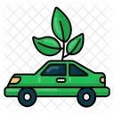 Green Car Filled Line Icon