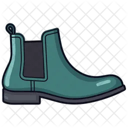 Green Chelsea Boots Shoes  Icon