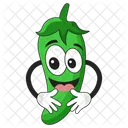 Green Chili Food Background Icon