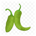 Green Chili Pepper Food Vegetable Icon