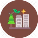 Green City Building Ecology Eco Icon