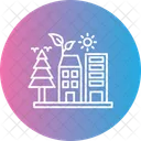 Green City Building Ecology Eco Icon