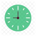 Green digital clock face  Icon
