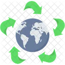 Green Earth Greenery World Icon