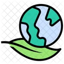 Green Earth Organic Sustainability Icon