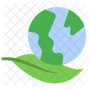Green Earth Organic Sustainability Icon