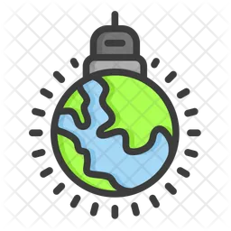 Green earth bulb  Icon