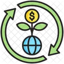 Green Economy World Worldwide Icon