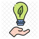 Clean Energy Bulb Lamp Icon