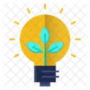 Green Electricity Think Icon