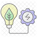 Green Energy Lineal Color Icon Icon
