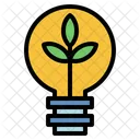 Green Energy Lightbulb Ecology And Environment Icon