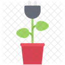 Green Energy Plant Pot Icon