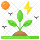 녹색 에너지 식물 아이콘