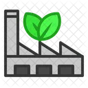 Factory Building Green Icon