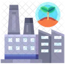 Green Factory Industry Building Icon