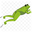 Green Frog Leaping High  Icon