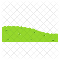 Green grass with flowers  Icon