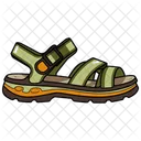 Green Hiking Sandals  Shoes  Icon