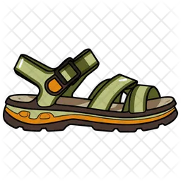 Green Hiking Sandals  Shoes  Icon