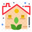 Green House Eco House Leaf Icon