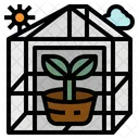 Greenhouses Farming Vertical Icon