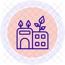 Green Infrastructure Design Line Icon Icon
