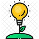 Green Lamp Bulb Green Icon