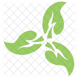 Green Leaf Flower  Icon