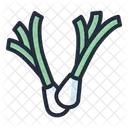 Green Onion Vegetable Healthy Icon
