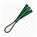 Green Onion Vegetable Cooking Icon