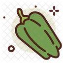Green Pepper Red Pepper Vegetable Icon