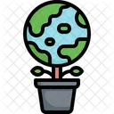 Green Planet Ecology Environment Icon
