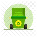 Green recycling trash bin  Icon