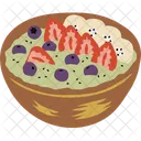 Green smoothie bowl with berry and banana  Icon
