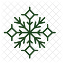 Green Snowflake Green Background Icon