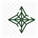 Green Snowflake Green Indian Icon