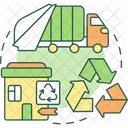 Waste Collection Services App Screen Concept Icon