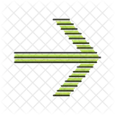 Green striped arrow  Icon
