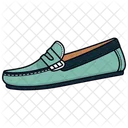 Green Suede Penny Driver Moccasins Shoes  Icon